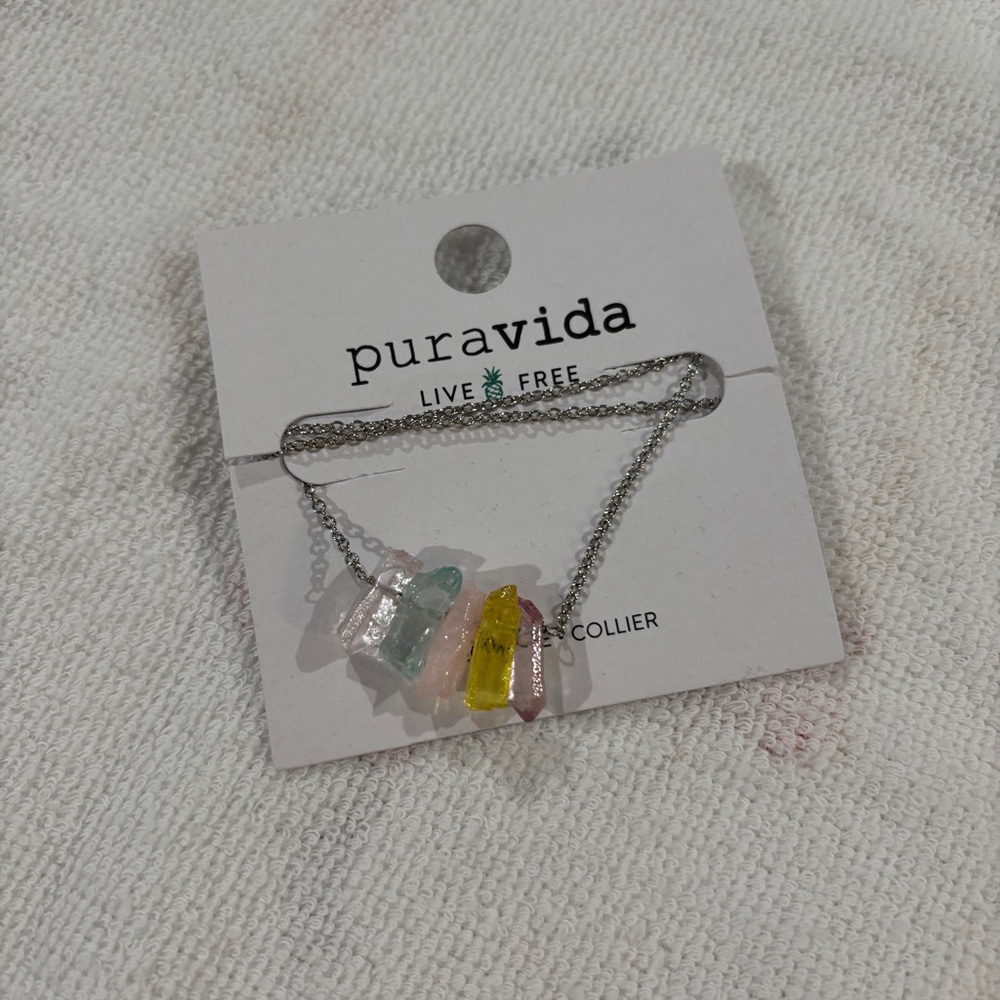 Pura Vida Multicolor Rock Crystal Prism Bracelet